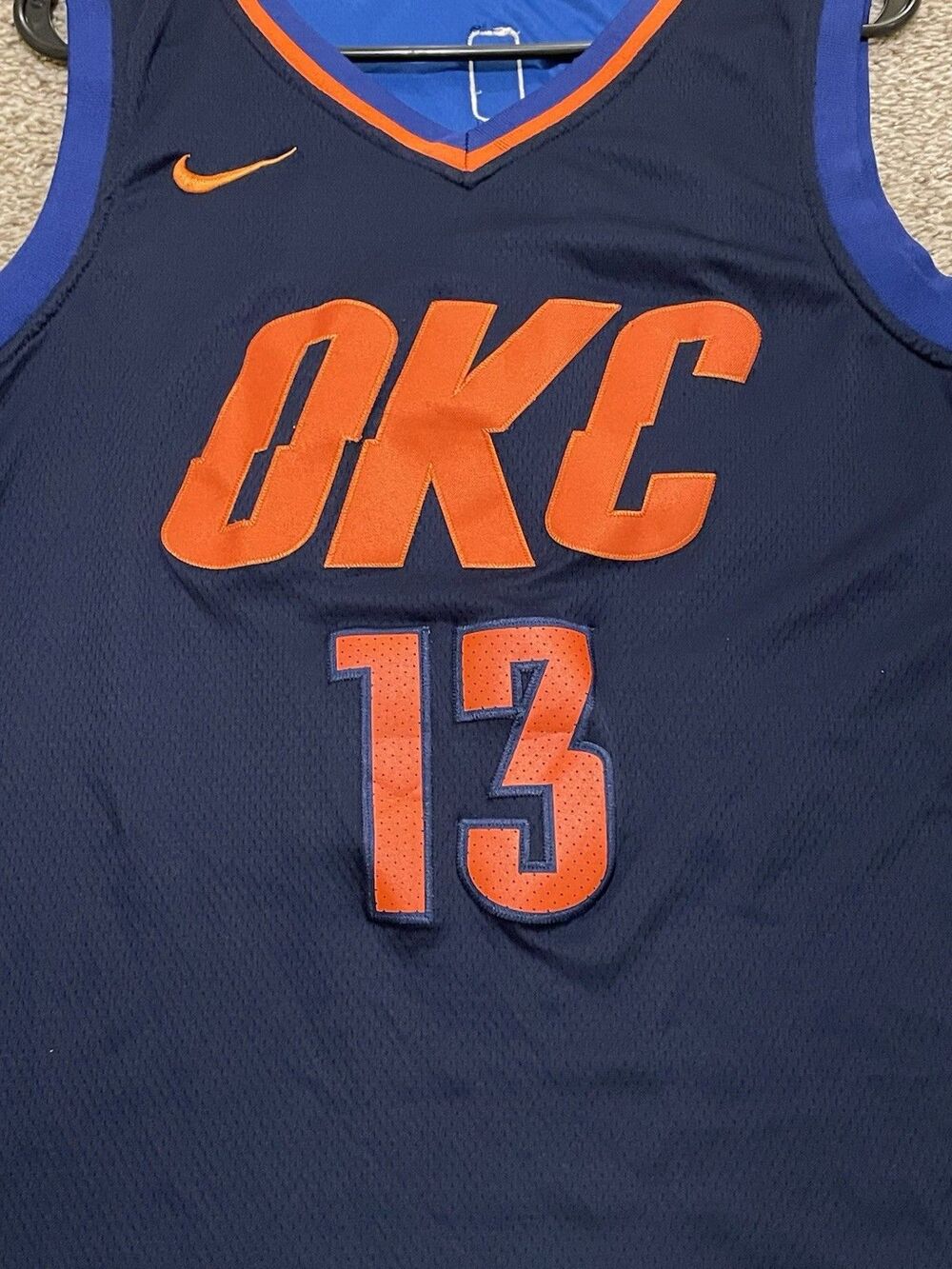 Paul George Oklahoma City Thunder Mens Size 48 Nike NBA Basketball Jersey OKC - Picture 4 of 5